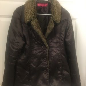 Brown leather jacket